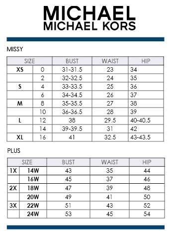 michael kors pl size meaning.